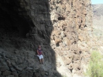 Gilly at the mouth of a Guanche cave