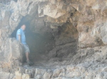 Colin at the mouth of a cave