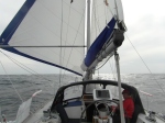 genoa and working jib - our trusty downwind rig