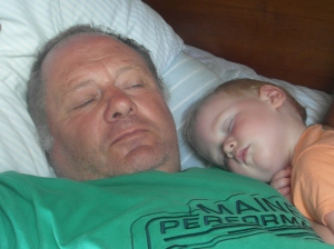 Afternoon nap with Grandad