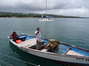 Anyone for lobster? Courland Bay, Tobago.