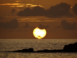 Sunset over Courland Bay, Plymouth, Tobago