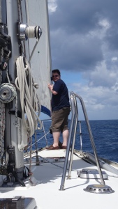 Chris enjoying the sail